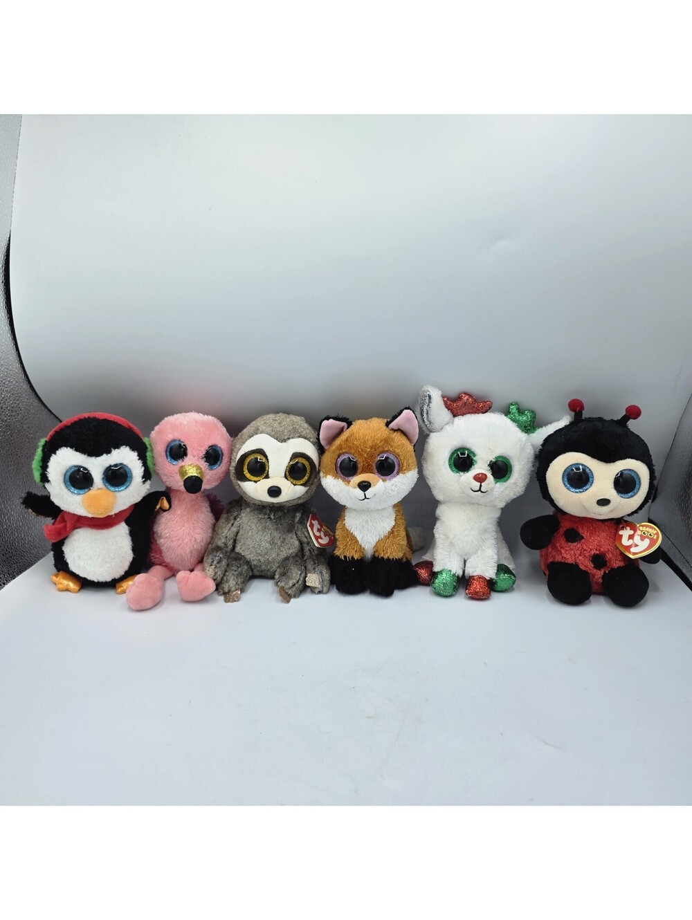 TY Beanie Boos Lot of 6 North Gilda Dangler Slick Snowdrop Izzy Plush 6"